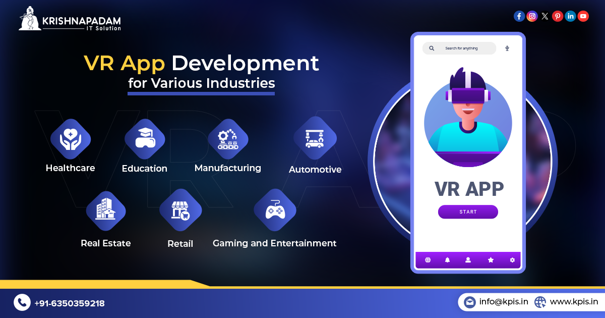 VR App Development for Various Industries- Virtual Reality App Development Company in India- KPIS Pvt. Ltd.