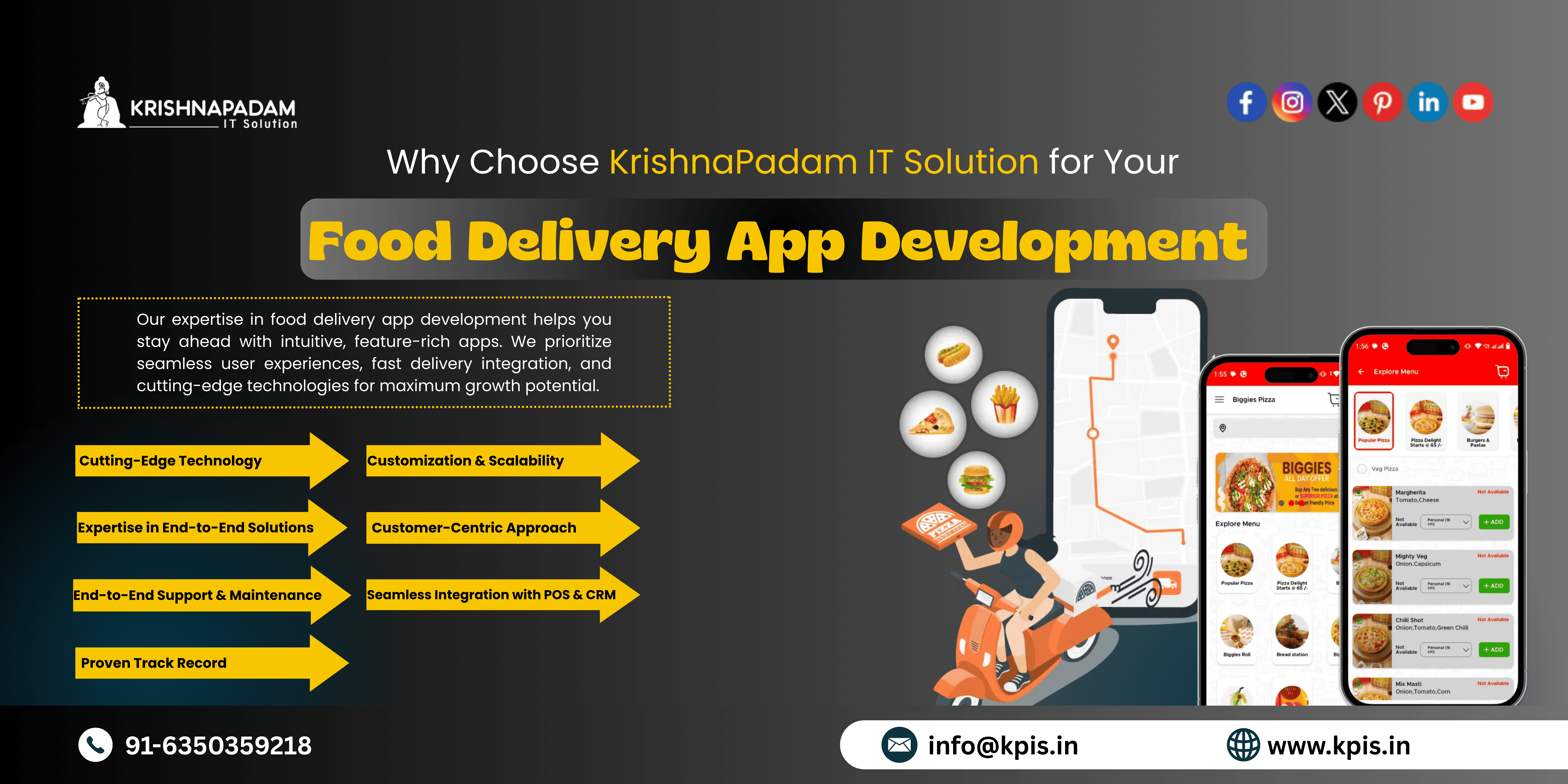 Why Choose KrishnaPadam IT Solution for Your Food Delivery App Development?