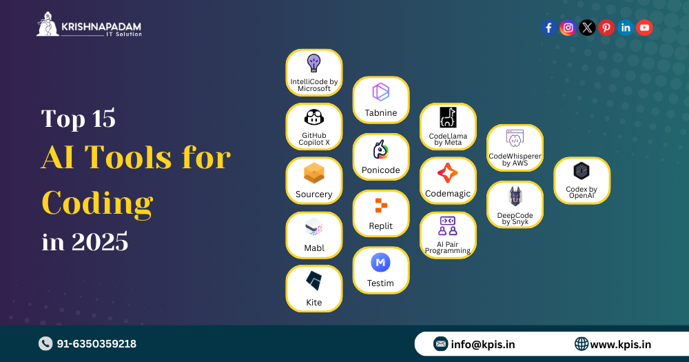 Top 15 AI Tools for Coding in 2025--- Enhancing Developer Productivity and Code Quality- KrishnaPadam IT Solution 